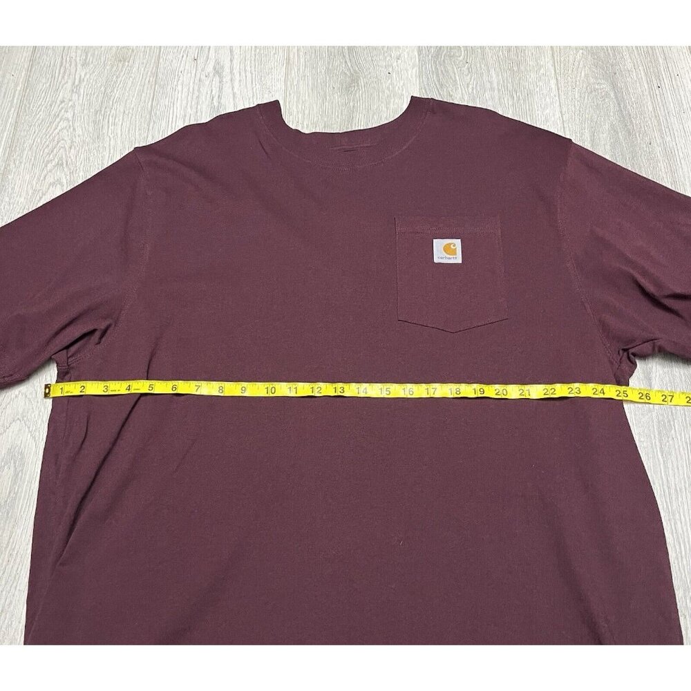 Carhartt Workwear Loose Fit T Shirt Maroon Men’s Extra Large XL - Picture 5 of 5